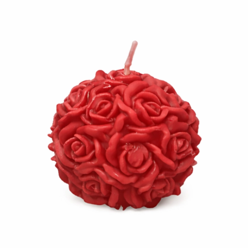 vela bola de rosas