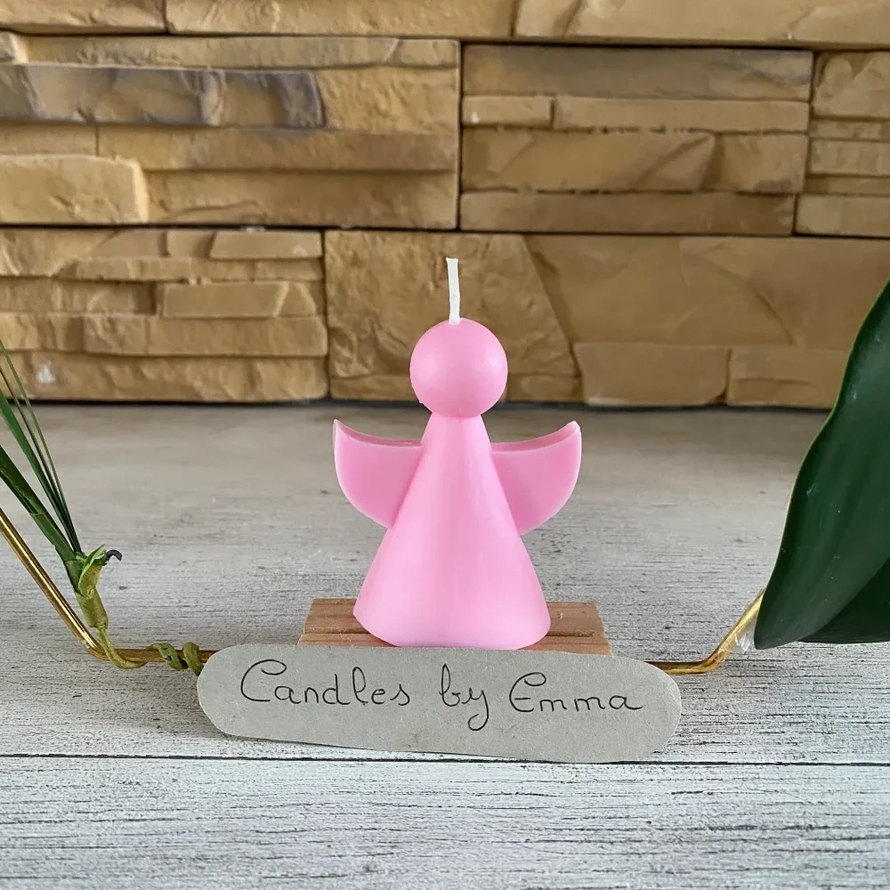 Vela angel pequeño rosa