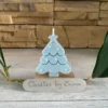 Vela arbol navidad liso azul