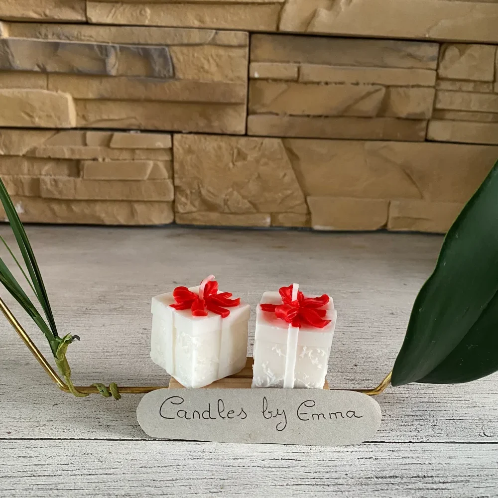 Vela regalo Navidad blanco