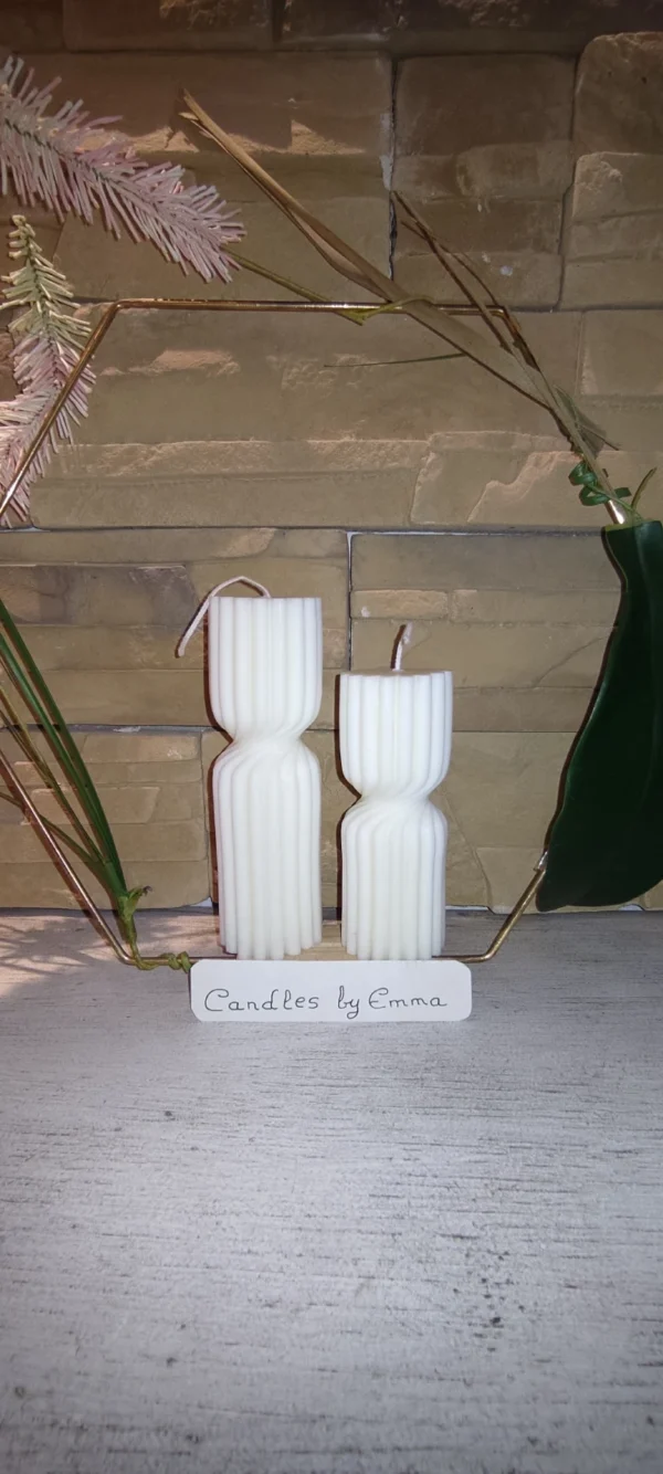 velas duo columnas blancas