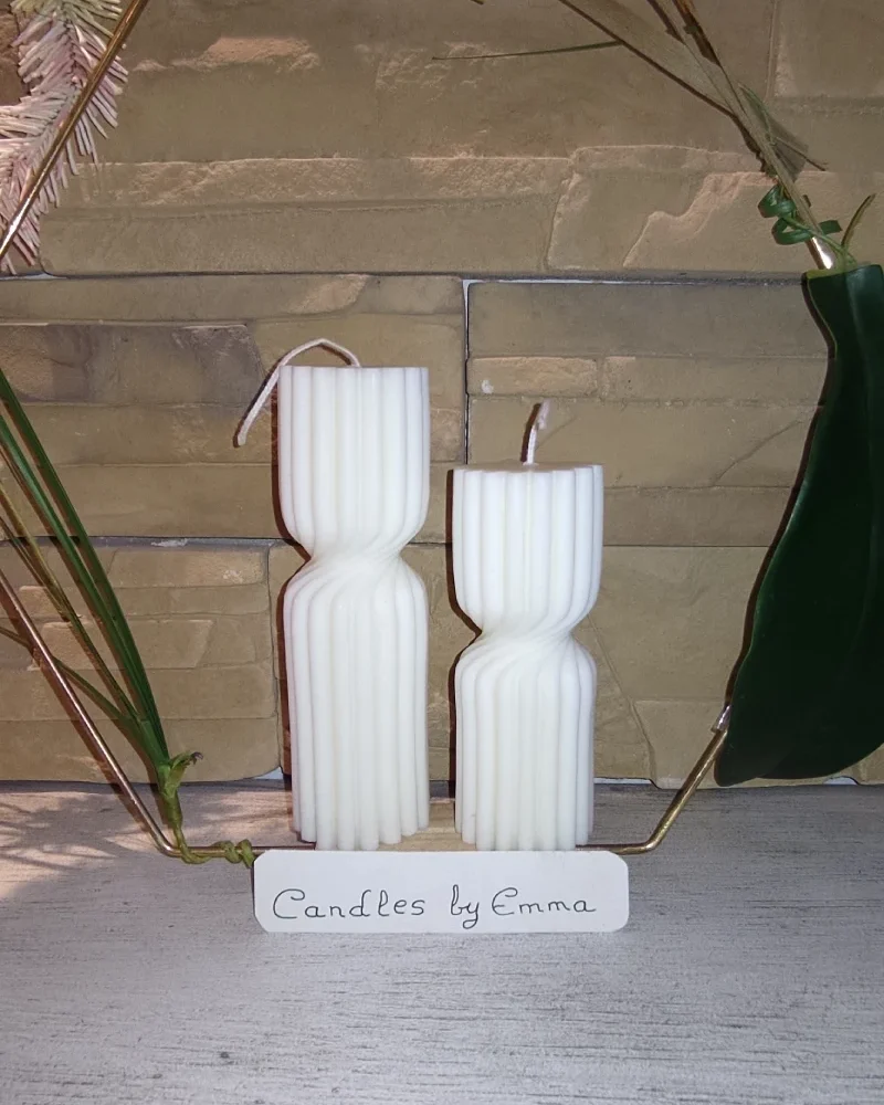 velas duo columnas blancas