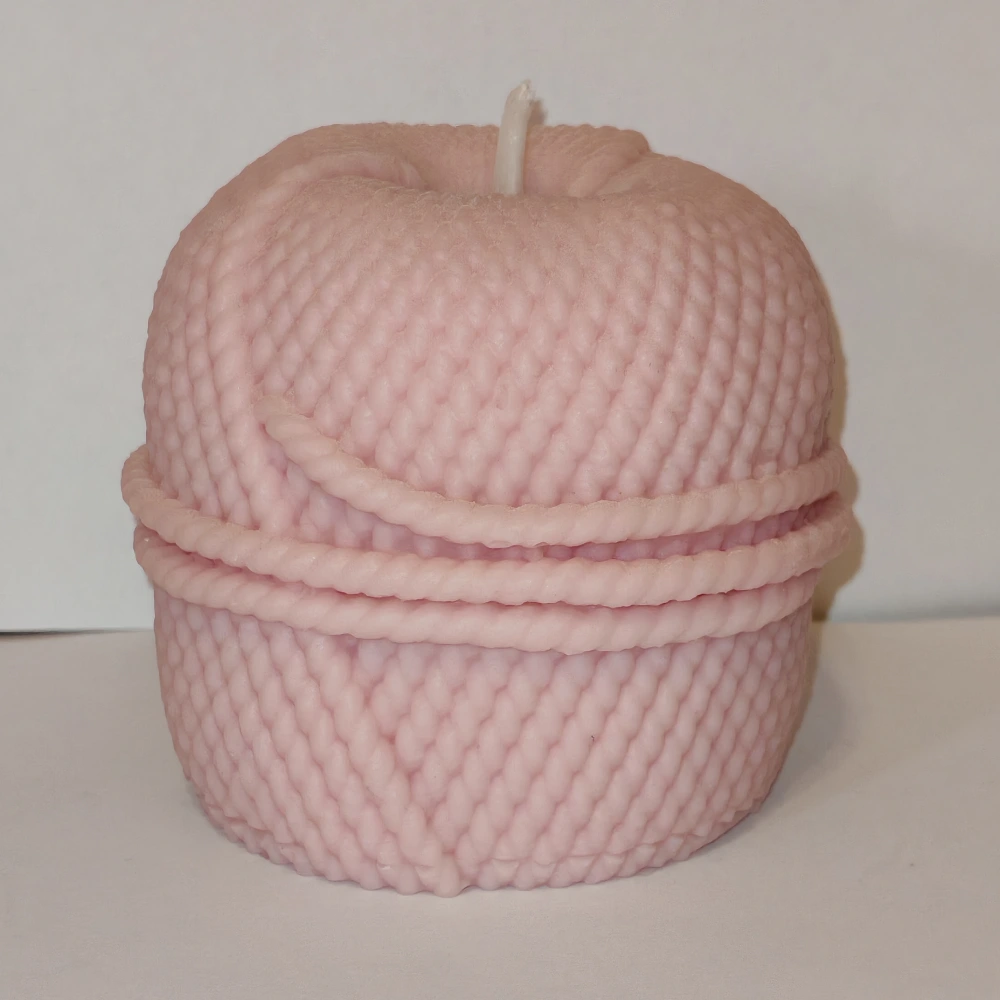 vela ovillo redondo rosa