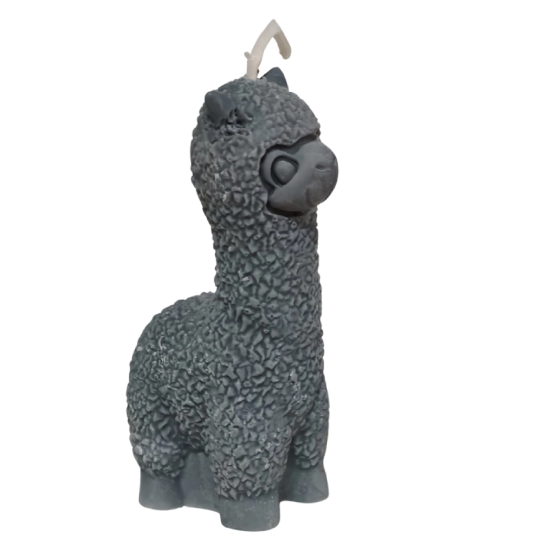 vela alpaca gris de lado