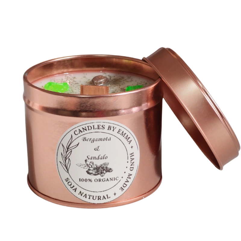 vela aromática bergamota y sándalo frontal