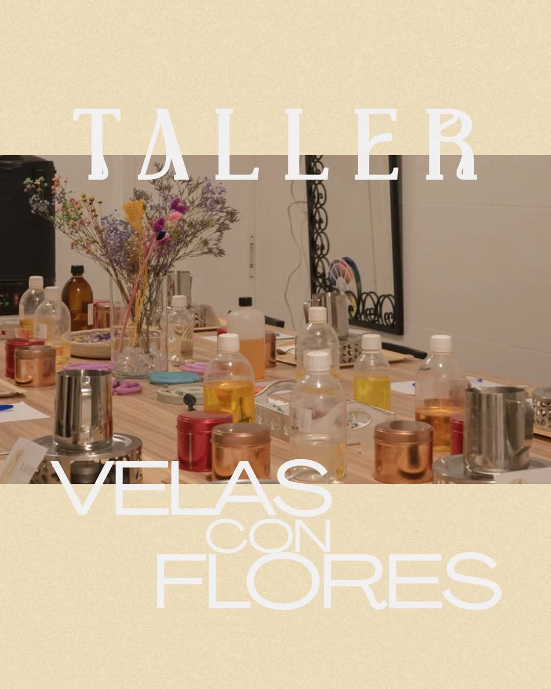 Taller de Velas con Flores en Vida Floristería, Torrevieja